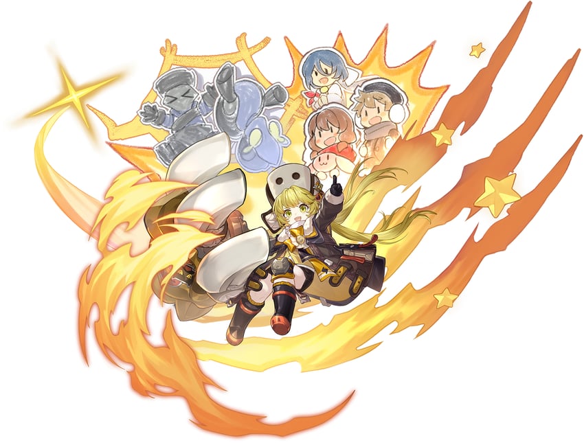 natasha, hook, silvermane guard, julian, and alina (honkai and 1 more)