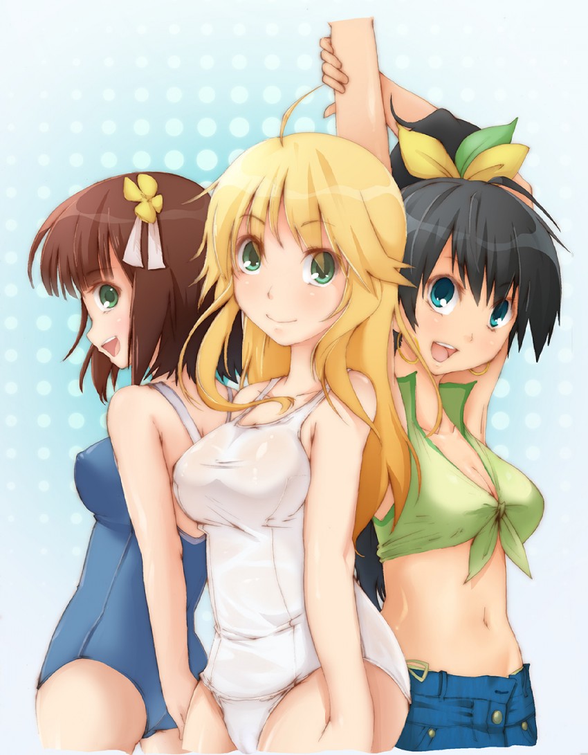 hoshii miki, amami haruka, and ganaha hibiki (idolmaster) drawn by iamlsk