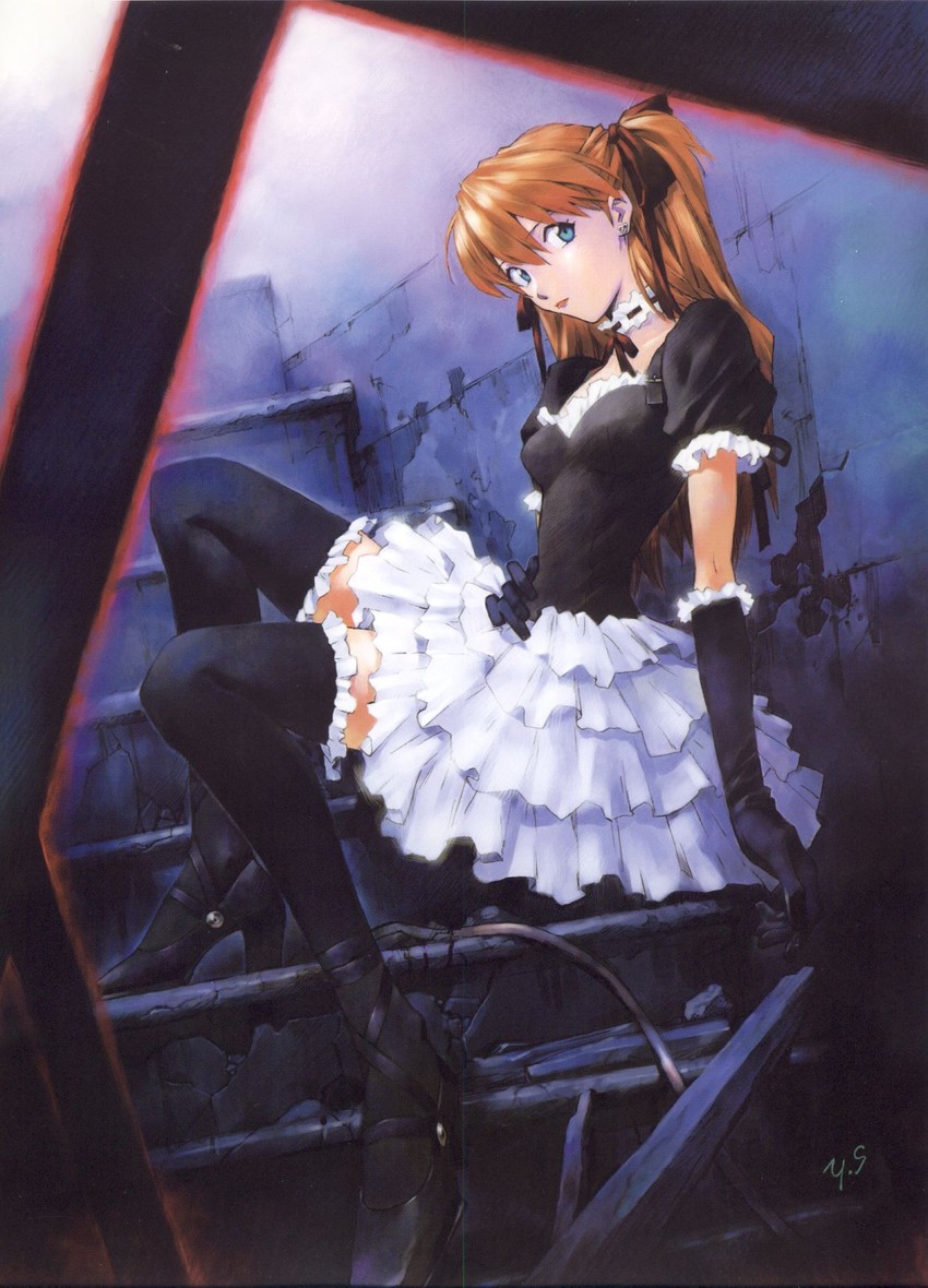 souryuu asuka langley (neon genesis evangelion) drawn by sadamoto_yoshiyuki