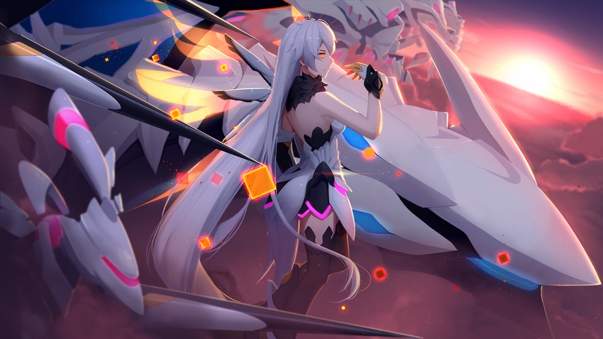 kiana kaslana and benares (honkai and 1 more) drawn by yuuta_(806350354)