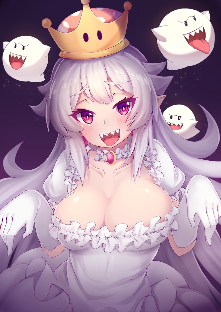 princess king boo and boo (mario and 2 more) drawn by zeolch
