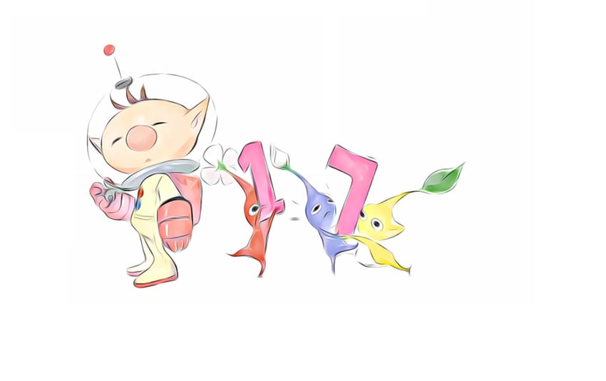 red pikmin, olimar, yellow pikmin, and blue pikmin (pikmin) drawn by cutie-png