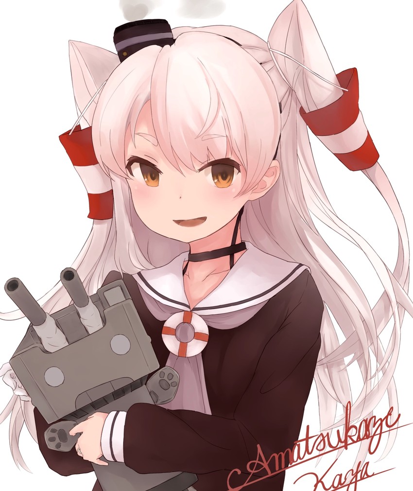 amatsukaze and rensouhou-kun (kantai collection) drawn by kafuu_kaya