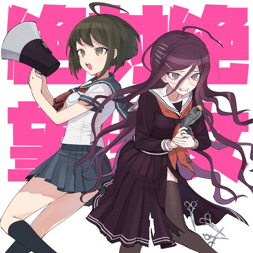 fukawa toko and naegi komaru (danganronpa and 1 more) drawn by sakuragi_mochi