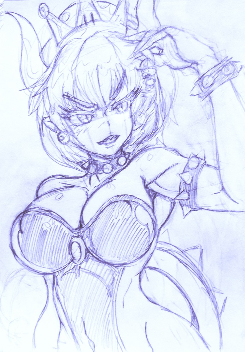 mario and bowsette (mario and 1 more) drawn by inhabituels_estudios