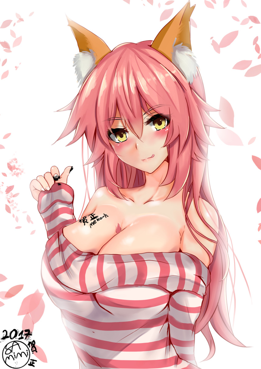 tamamo and tamamo no mae (fate and 2 more) drawn by samimitan
