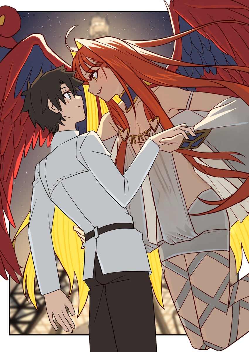 fujimaru ritsuka and aphrodite (fate and 1 more) drawn by shintyoi2