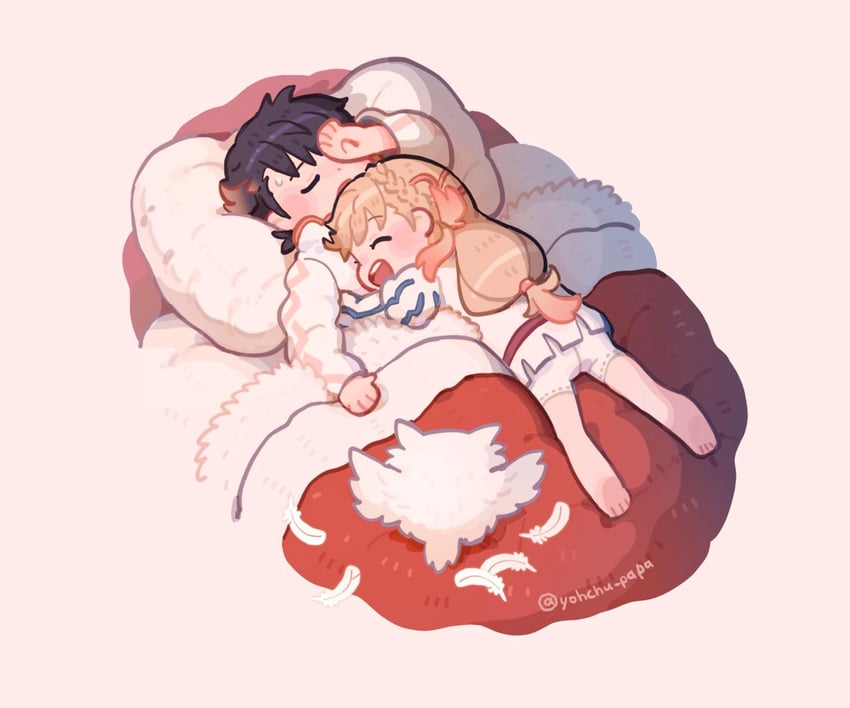 sharena, alfonse, and feh (fire emblem and 1 more) drawn by mushi_rags