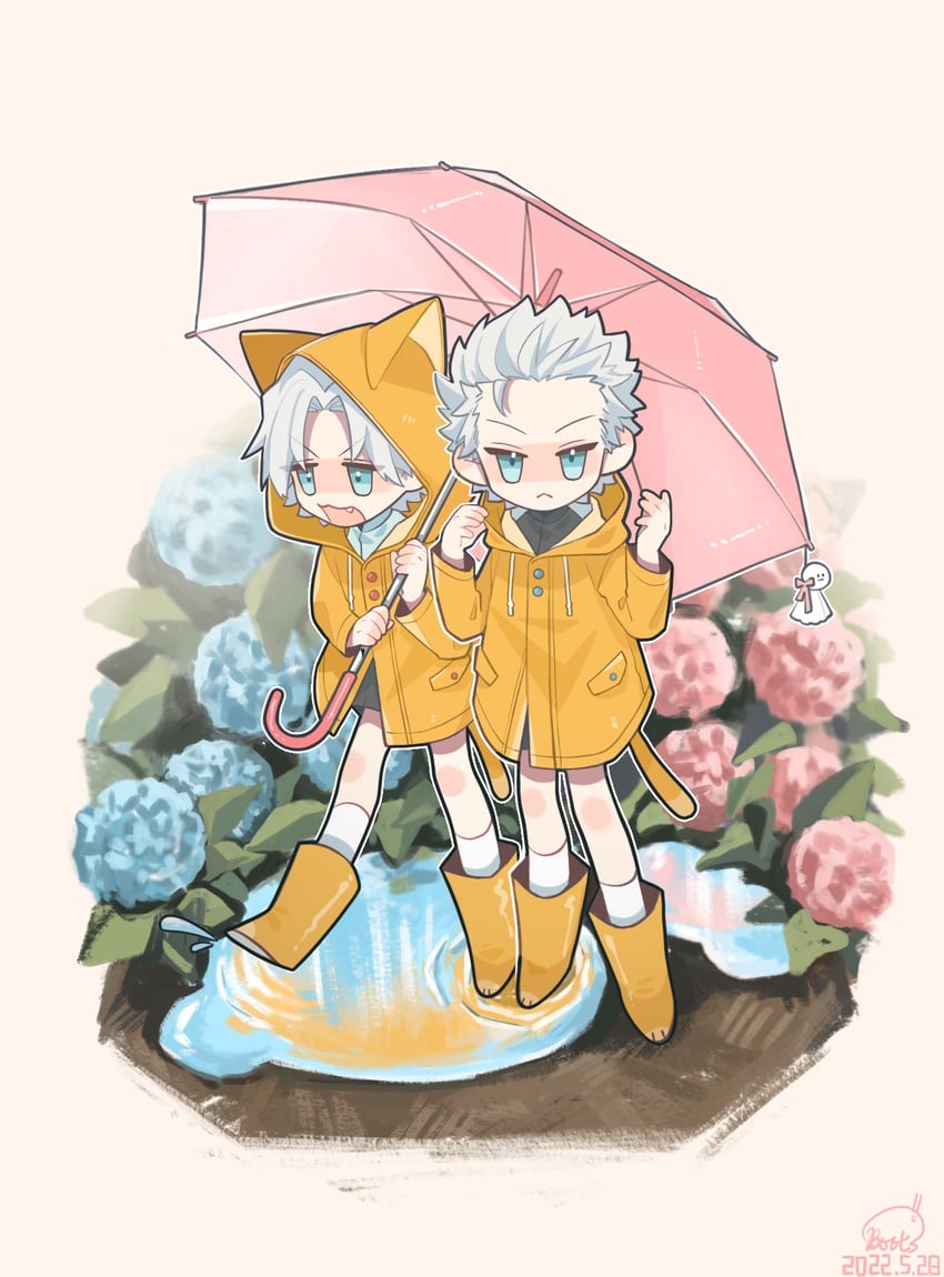 dante and vergil (devil may cry) drawn by boots_toast