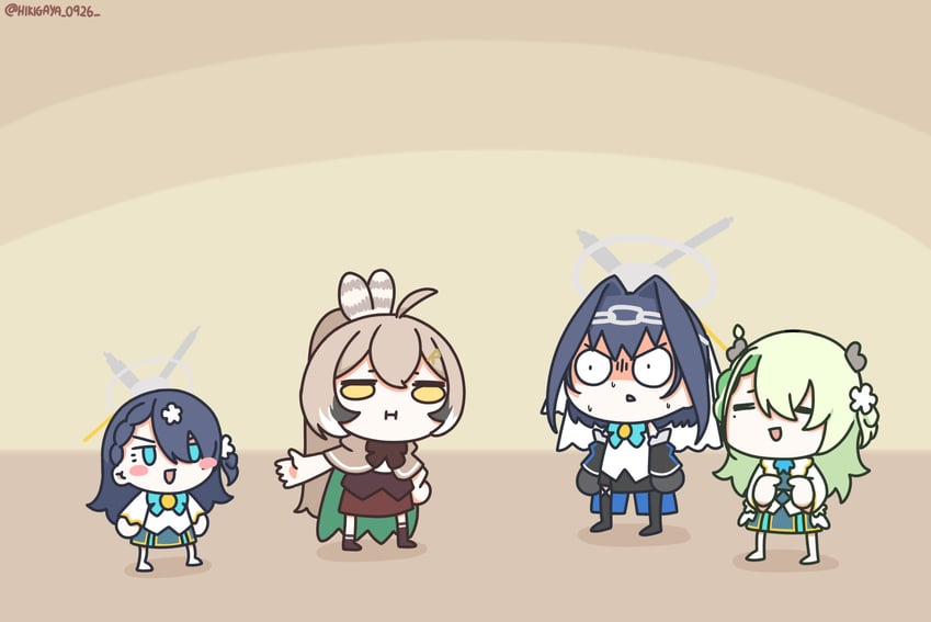 ouro kronii, nanashi mumei, and ceres fauna (hololive and 2 more) drawn by hikigaya_0926