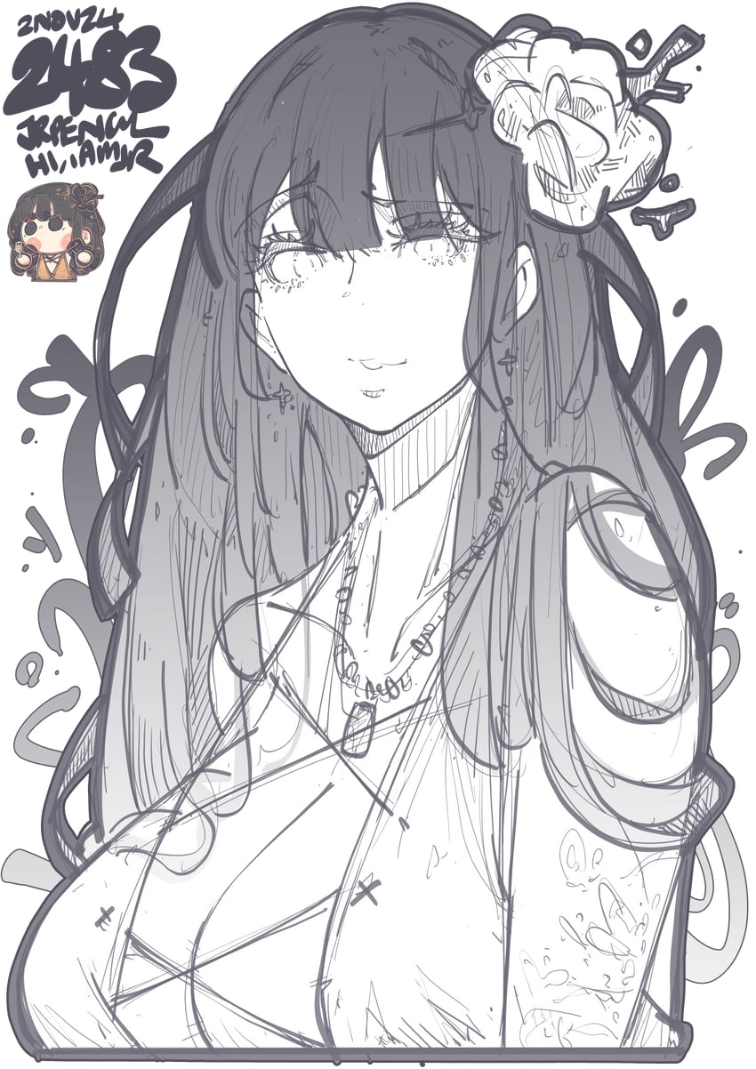d (goddess of victory: nikke) drawn by jrpencil