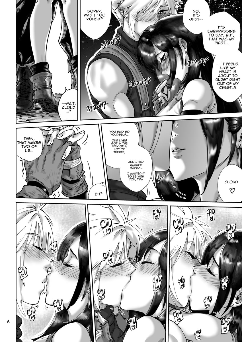 tifa lockhart and cloud strife (final fantasy and 1 more) drawn by aarokira