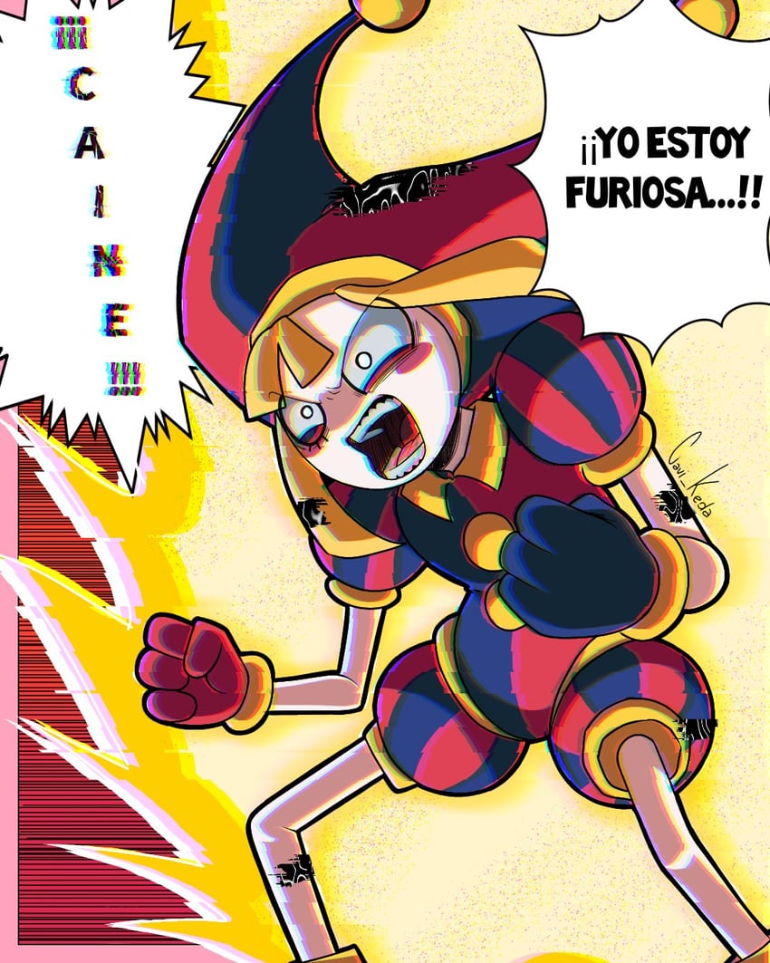 pomni (dragon ball and 2 more) drawn by cavi_keda