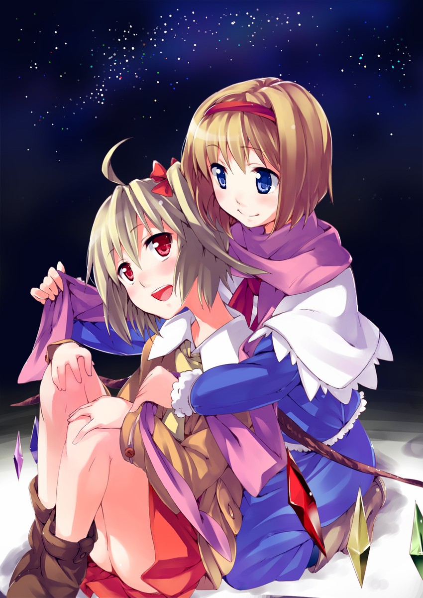 flandre scarlet and alice margatroid (touhou) drawn by pino_(birthdayparty)
