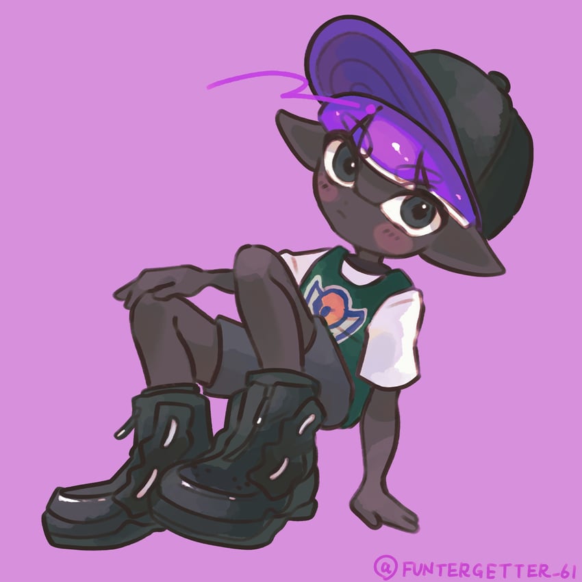 inkling player character and inkling boy (splatoon) drawn by payayo884