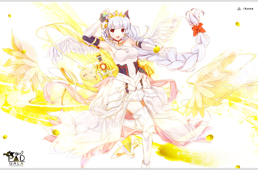 valkyrie, light valkyrie, and shynee (puzzle & dragons) drawn by heco_(mama)