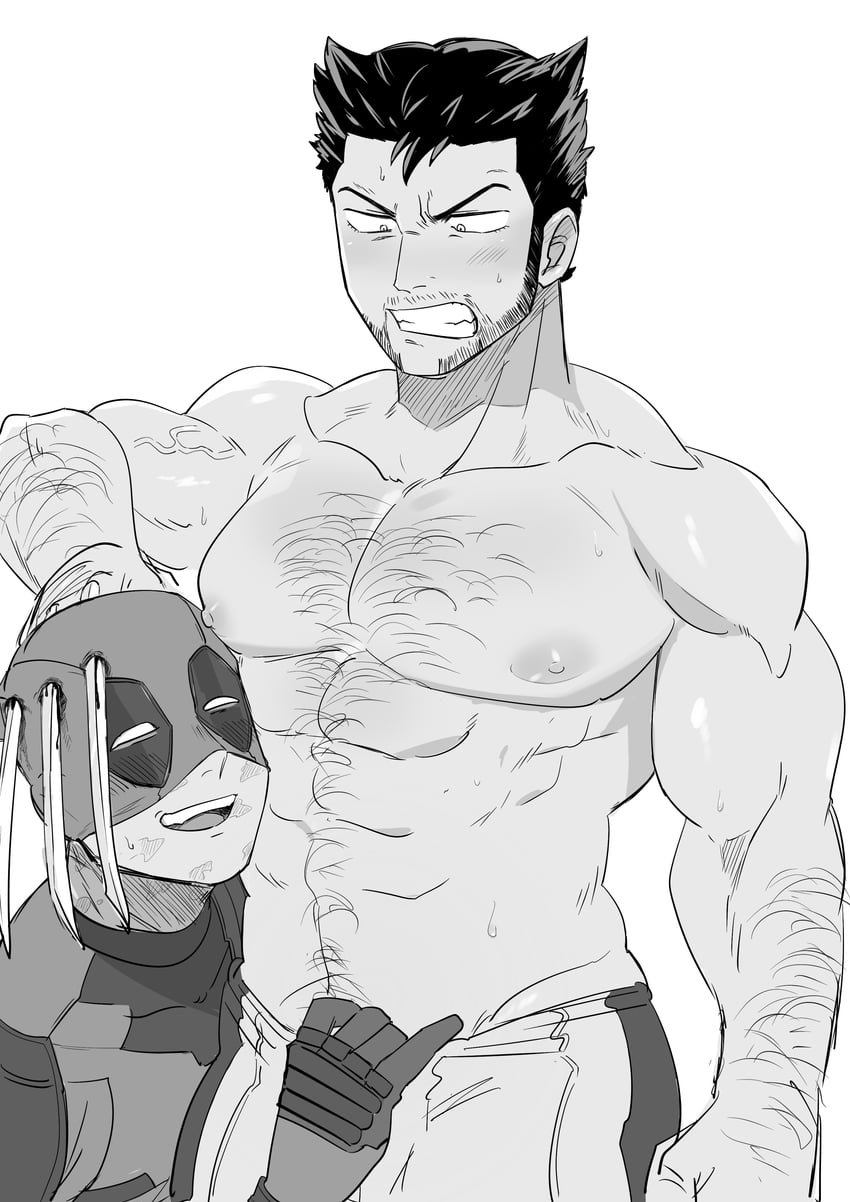 wolverine and deadpool (marvel and 4 more) drawn by 1hao_(@cerbero64)
