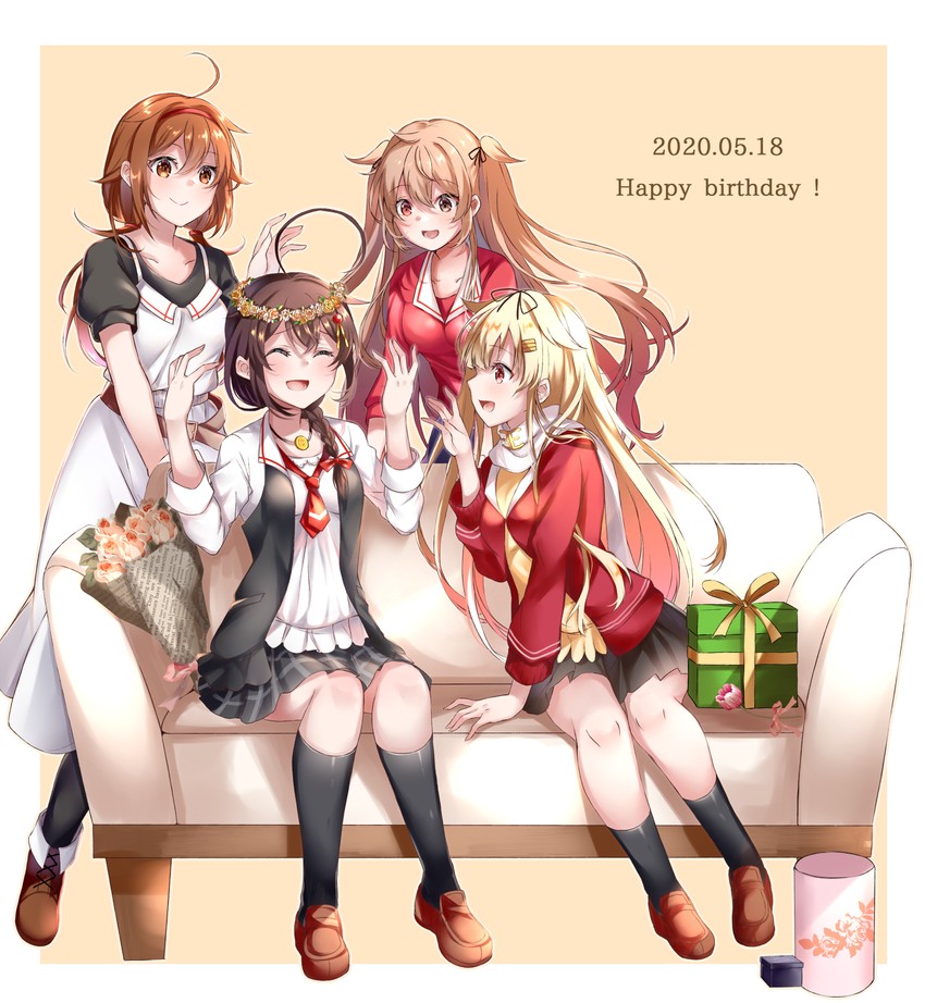 shigure, yuudachi, shigure kai ni, yuudachi kai ni, murasame, and 3 more (kantai collection) drawn by mashiro_aa