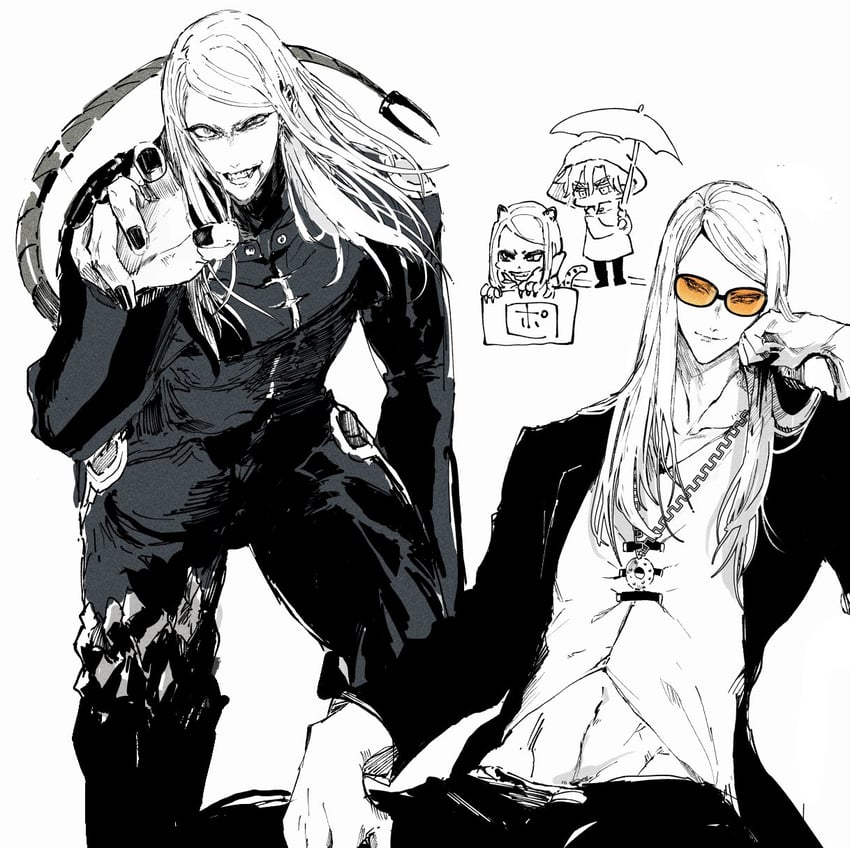 tezcatlipoca and daybit sem void (fate and 1 more) drawn by iriya_(lonesome)