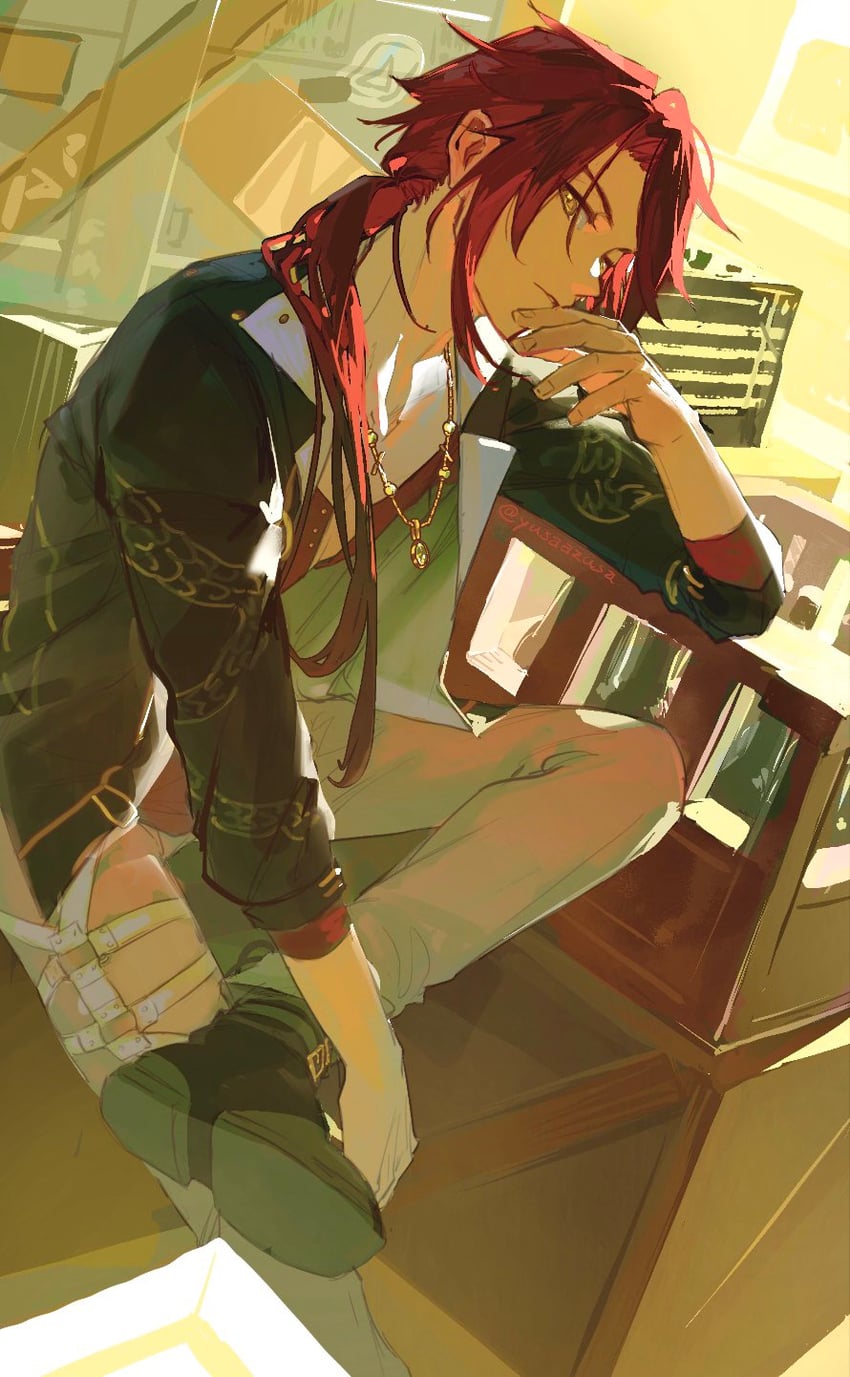 aaron wei (eiyuu densetsu and 2 more) drawn by yusaazusa