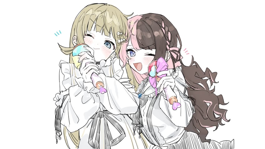 tachibana hinano and hanabusa lisa (vspo! and 2 more) drawn by hanada_ten