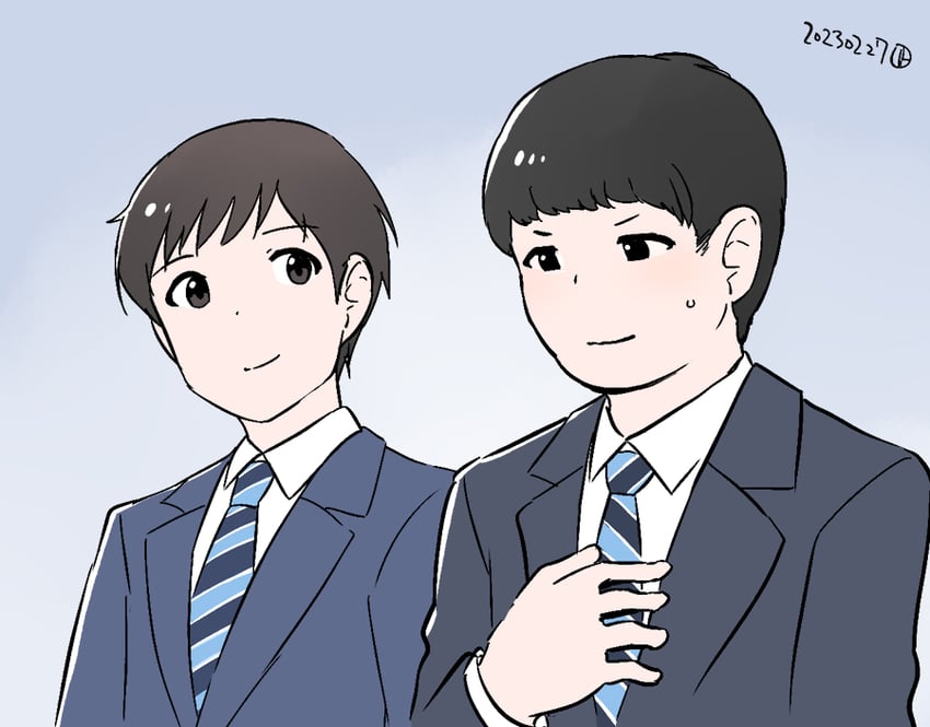 producer and nakamura genta (idolmaster and 1 more) drawn by nagian