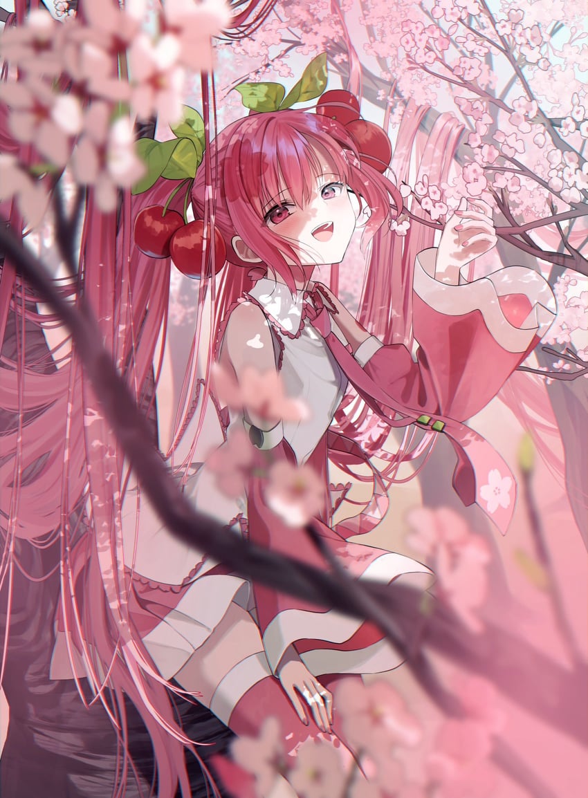hatsune miku and sakura miku (vocaloid) drawn by pentagon_(railgun_ky1206)