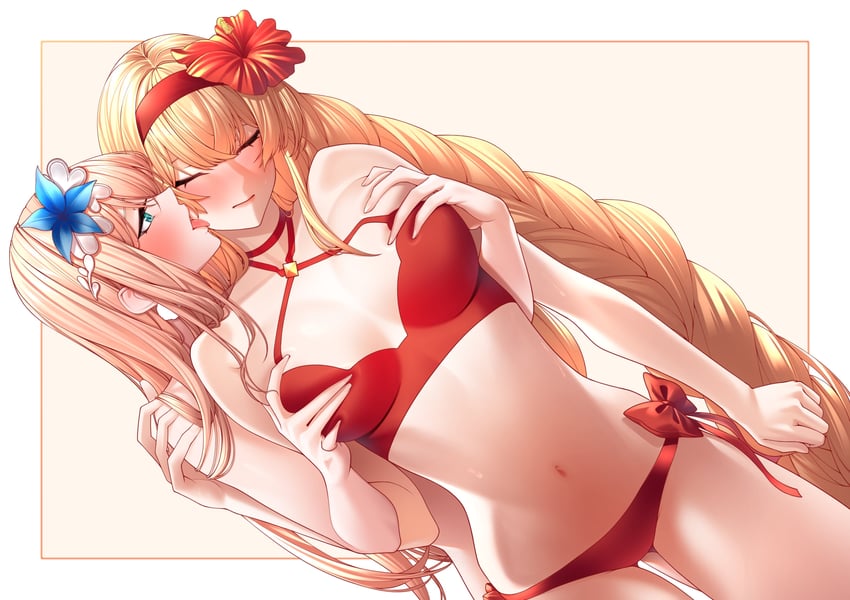 athena and enyo (granblue fantasy) drawn by soluna_(so_lu_na)