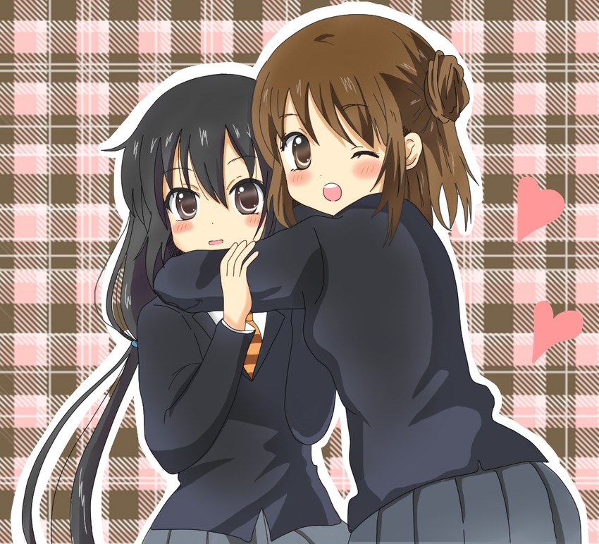 nakano azusa and hirasawa yui (k-on!) drawn by ryoutan