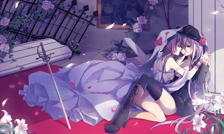 yuzuki yukari and ia (vocaloid and 1 more) drawn by kuroi_(liar-player)