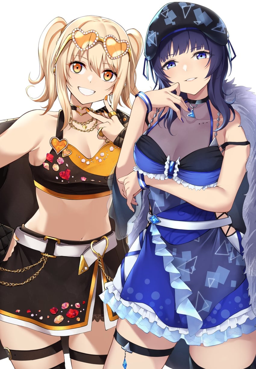 miyashita ai and asaka karin (love live! and 1 more) drawn by fluegel_(gumi710)
