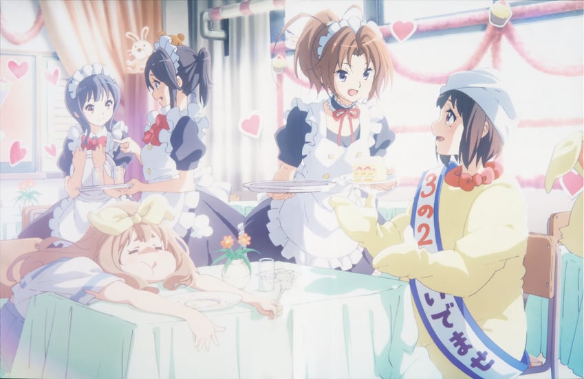 yoroizuka mizore, kasaki nozomi, nakagawa natsuki, yoshikawa yuuko, and nakaseko kaori (hibike! euphonium)