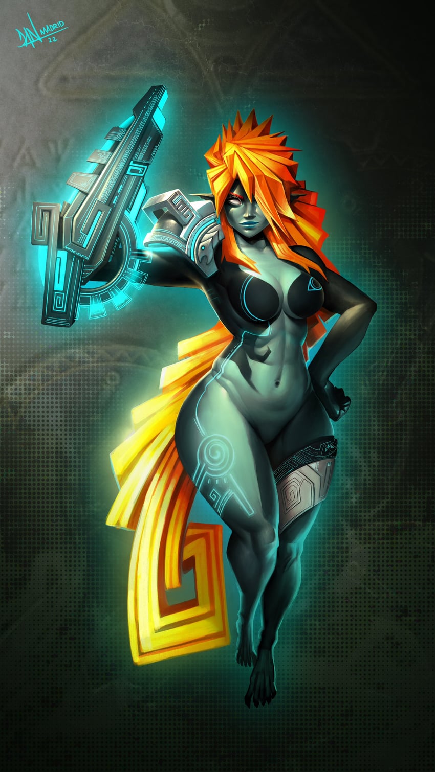 samus aran and midna (the legend of zelda and 2 more) drawn by danderfull