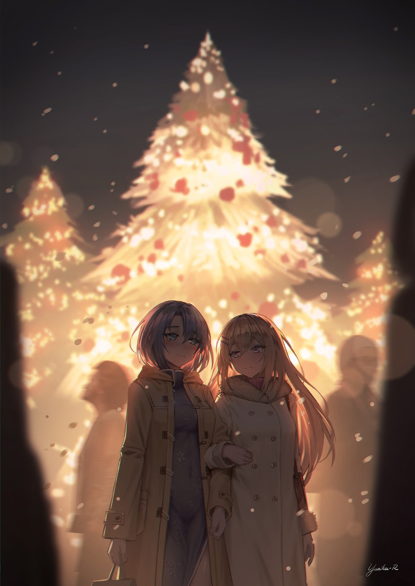 adachi sakura and shimamura hougetsu (adachi to shimamura) drawn by yurika-r
