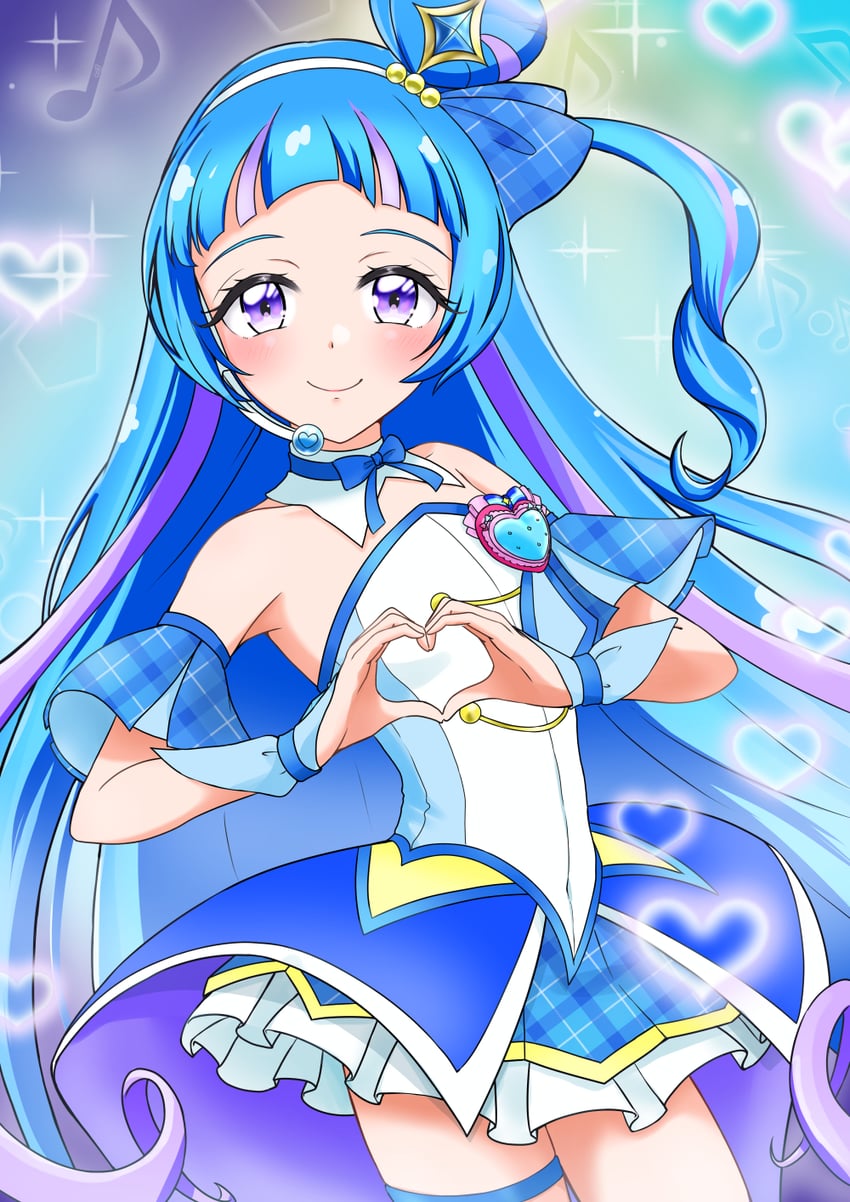 aokaze nana and cure wink (precure and 1 more) drawn by koutamaru