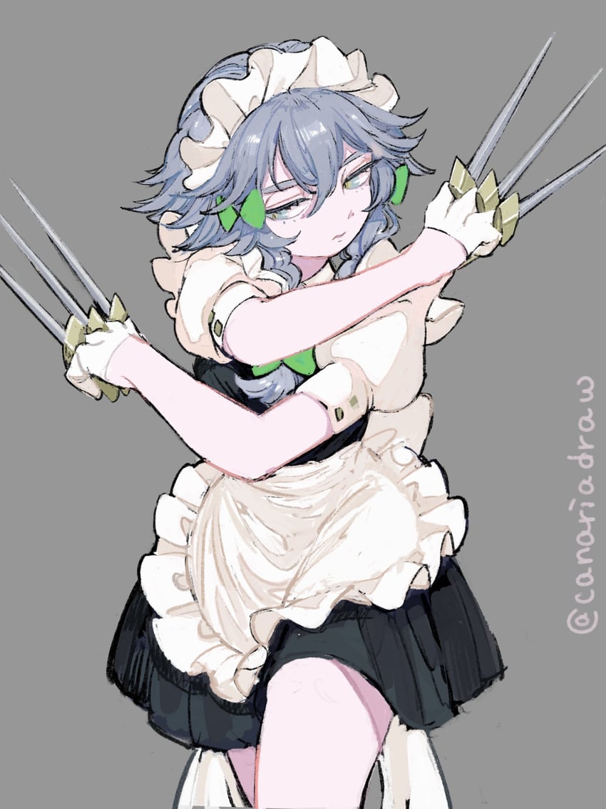 izayoi sakuya (touhou and 1 more) drawn by canariadraw