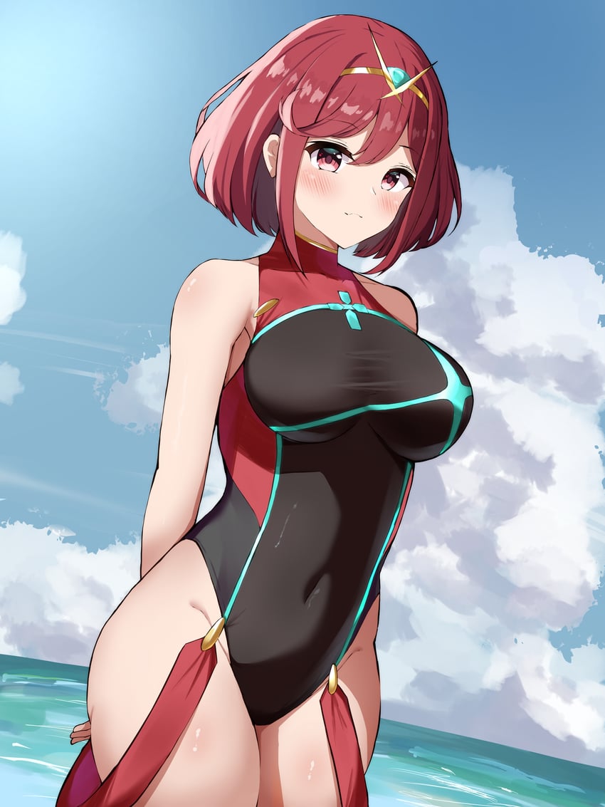 pyra (xenoblade chronicles and 1 more) drawn by firin
