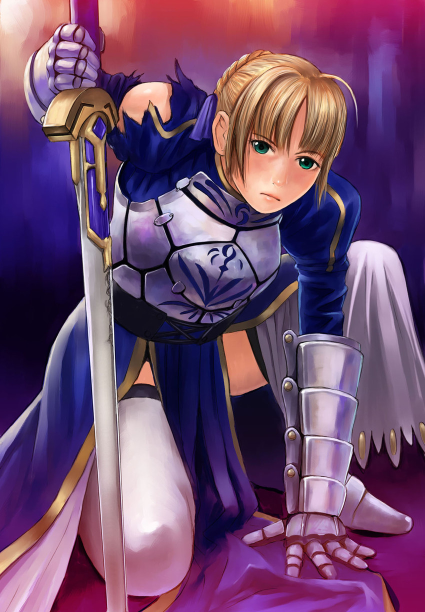 artoria pendragon and saber (fate and 1 more) drawn by mimura_kaoru