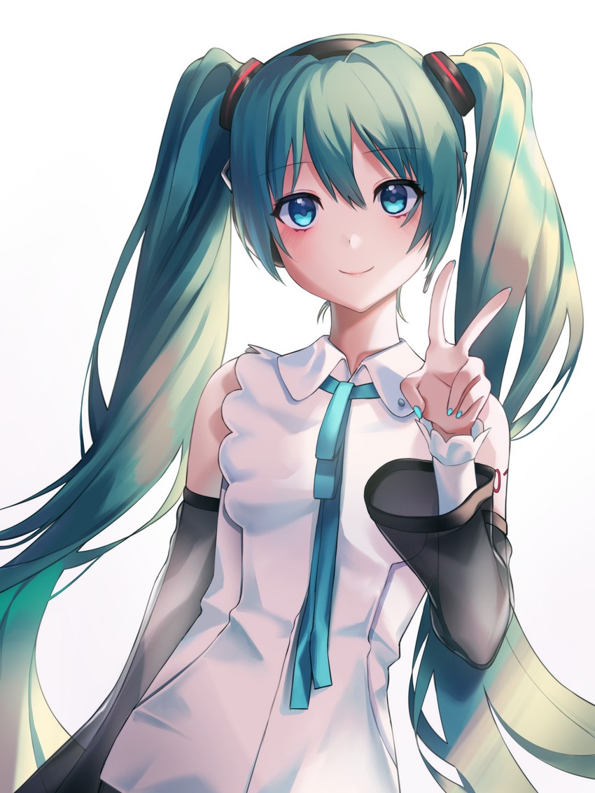 hatsune miku (vocaloid and 1 more) drawn by yuckpo_(jerky_55)