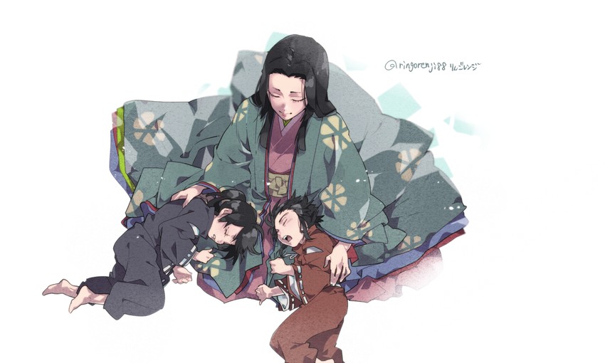hyakkimaru, tahoumaru, and nui no kata (dororo) drawn by ringorenji