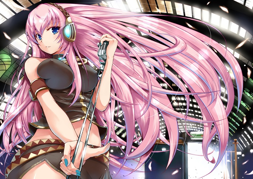 megurine luka (vocaloid) drawn by yuki_mizore