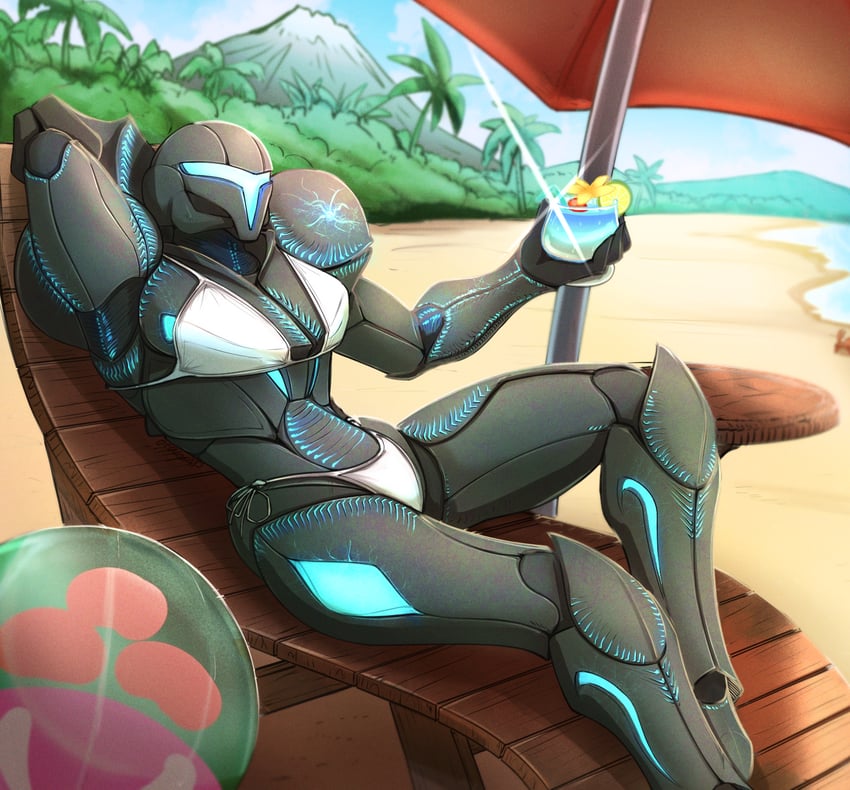 metroid, metroid larva, and dark samus (metroid and 1 more) drawn by otakuap