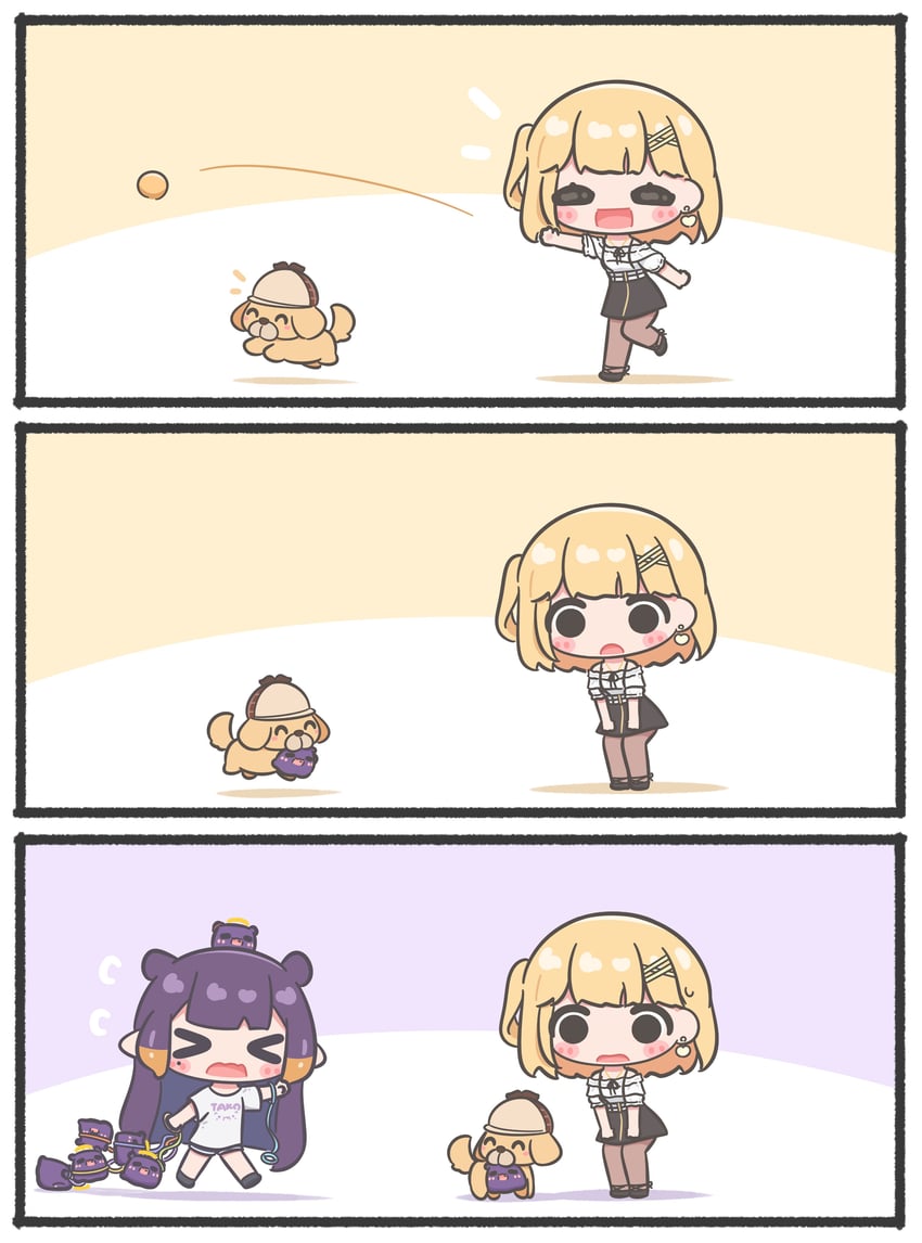 ninomae ina'nis, watson amelia, takodachi, and bubba (hololive and 1 more) drawn by mpien