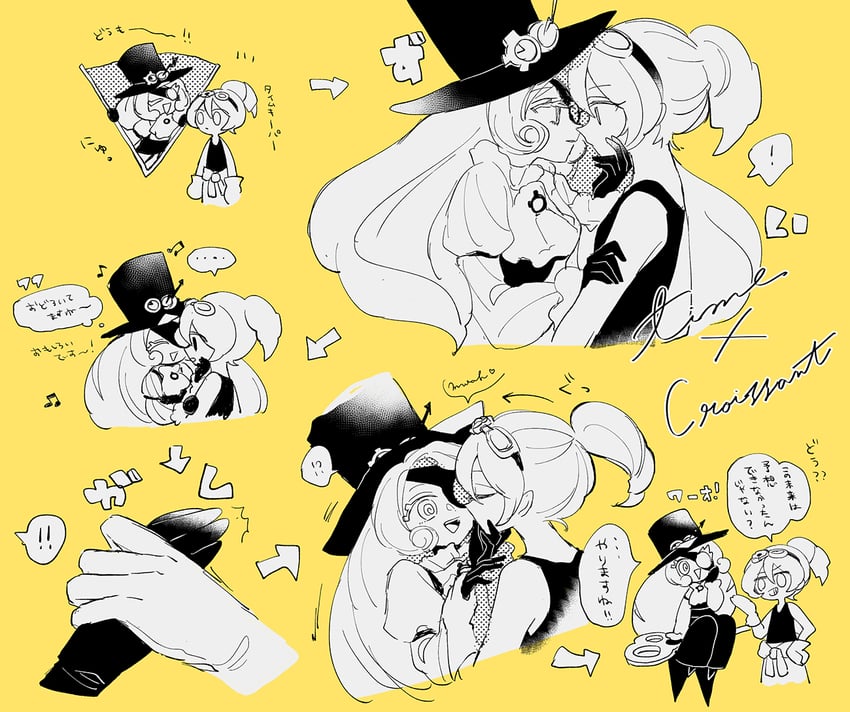 timekeeper cookie and croissant cookie (cookie run and 1 more) drawn by mamimumemo