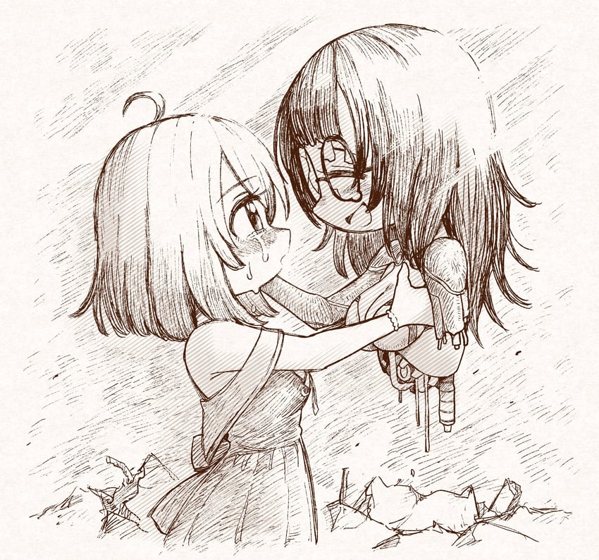 himemori luna and roboco-san (hololive) drawn by fushicho