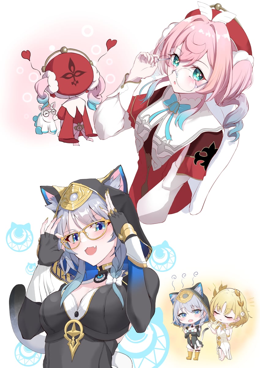 aglaea, cipher, hyacine, and little ica (honkai and 1 more) drawn by a10_(avxv8374)
