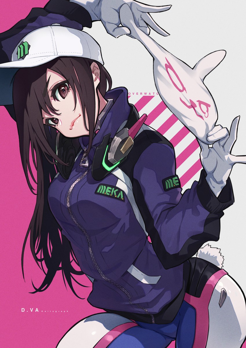 d.va and shooting star d.va (overwatch and 1 more) drawn by nishikawa_eito
