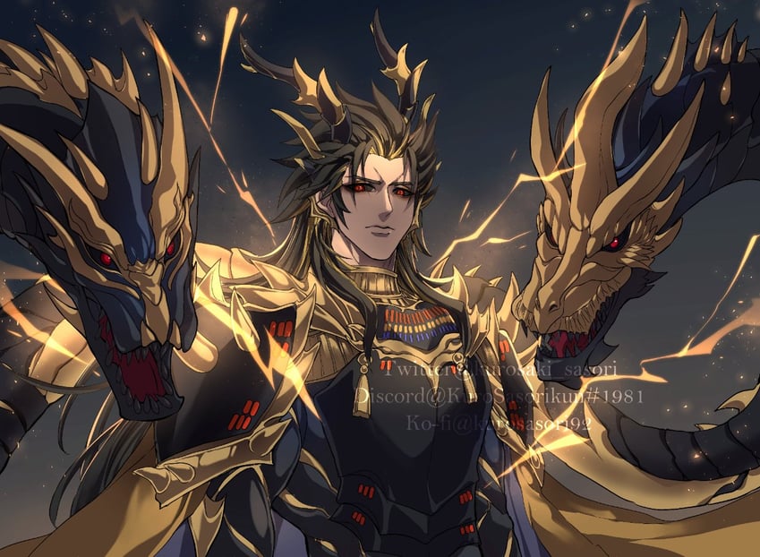 keizer ghidorah (godzilla and 1 more) drawn by kurosaki_sasori
