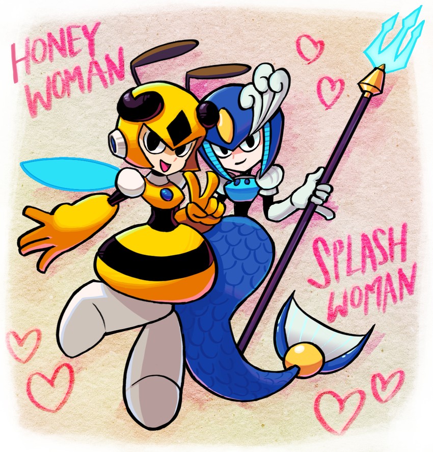 splash woman and honey woman (mega man and 1 more) drawn by jonathan_kim