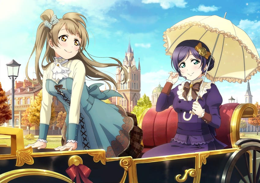 tojo nozomi and minami kotori (love live! and 2 more)